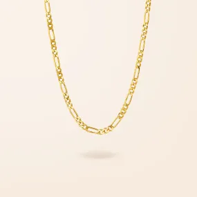 10K Gold Figaro Chain Necklace