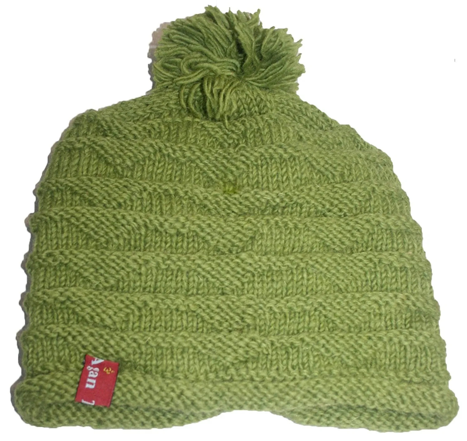 1414 Trendy Ribbed Wool Knit Warm Oversized Chunky Soft Fleece Lined Slouchy Beanie Mitten Hat