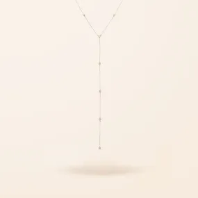 14K Gold Diamond Lariat Necklace