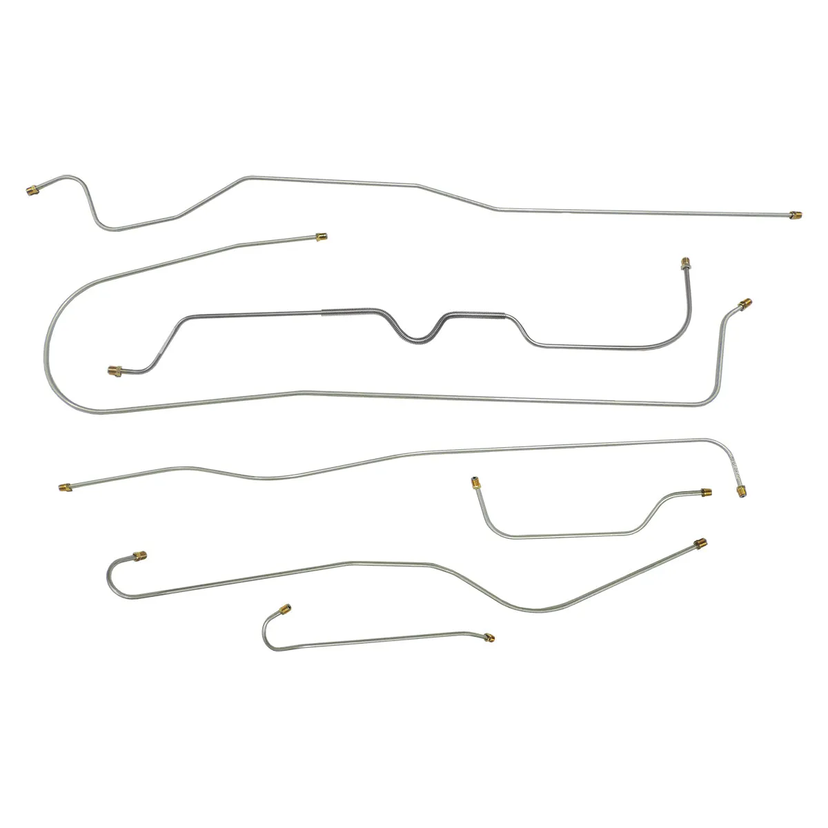1941-42 Chevrolet Master Deluxe Convertible Complete Drum Brake Line Kit 7pc, Stainless