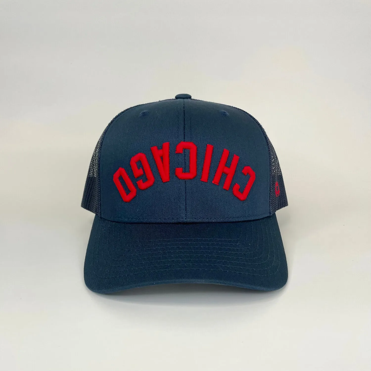 Backwards Chicago Trucker Hat