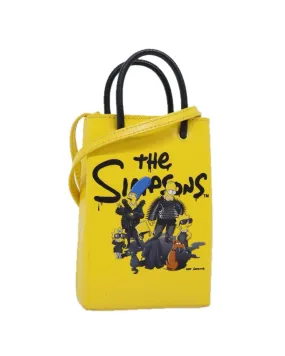 BALENCIAGA Hourglass Mini The Simpsons Yellow Handbag