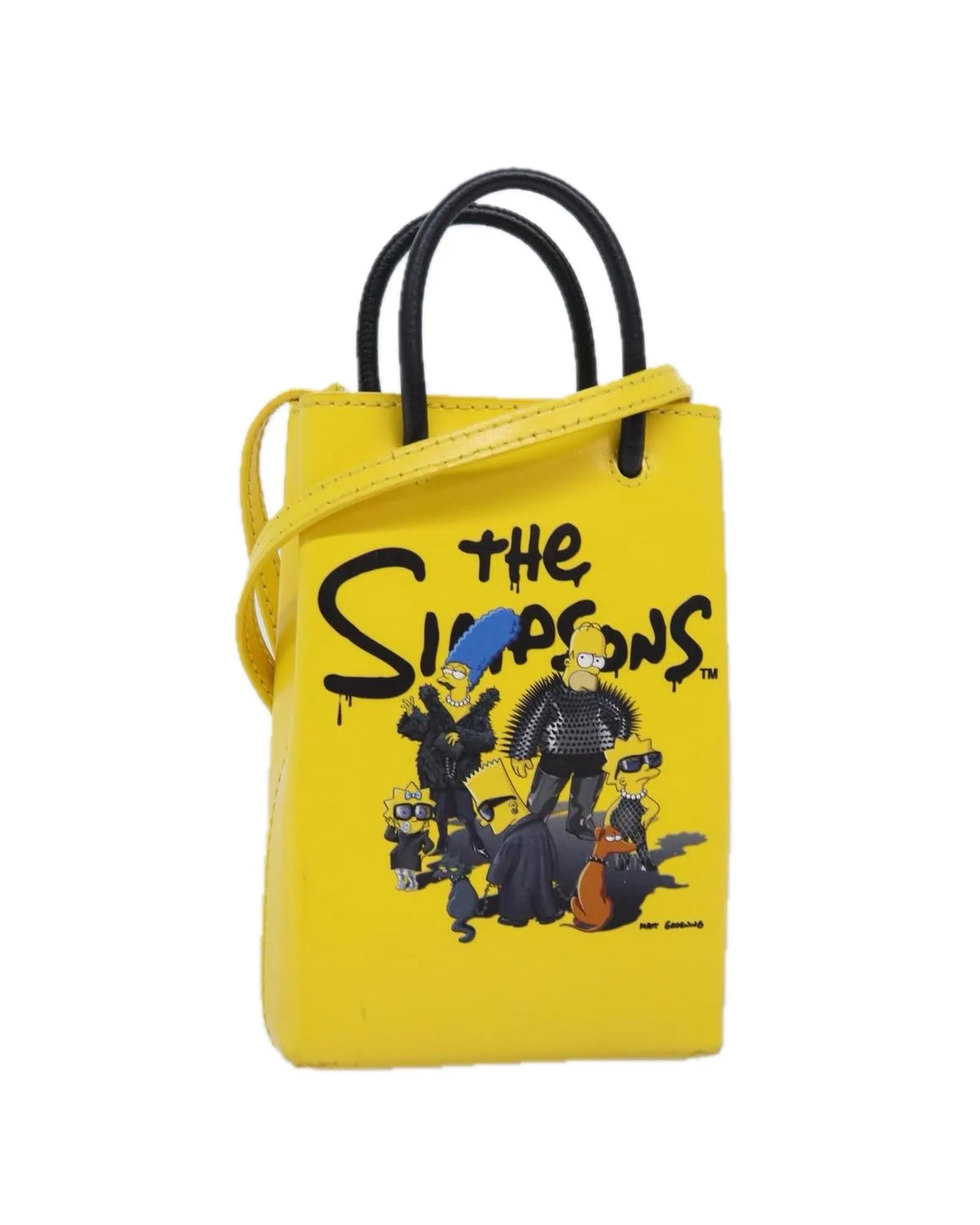 BALENCIAGA Hourglass Mini The Simpsons Yellow Handbag