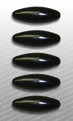 Black Safety Scarf Pins 5 Hijab Pins
