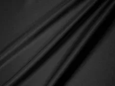 Charmeuse satin fabric by the yard -  Black solid