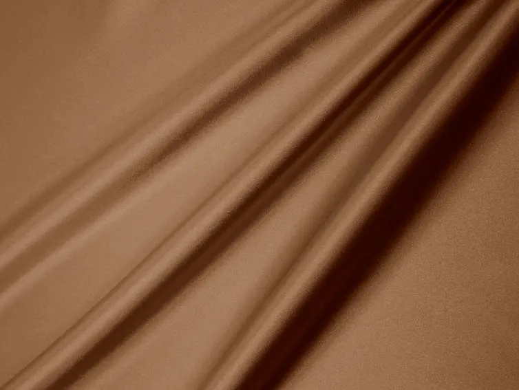 Charmeuse satin fabric by the yard -  Bronze    solid