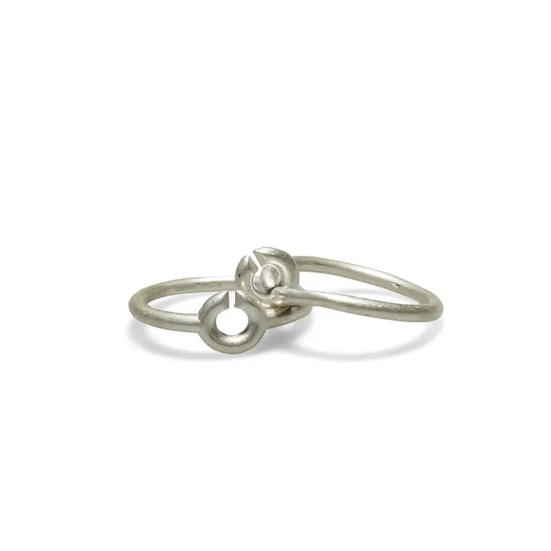 Couple Kiss Silver Ring