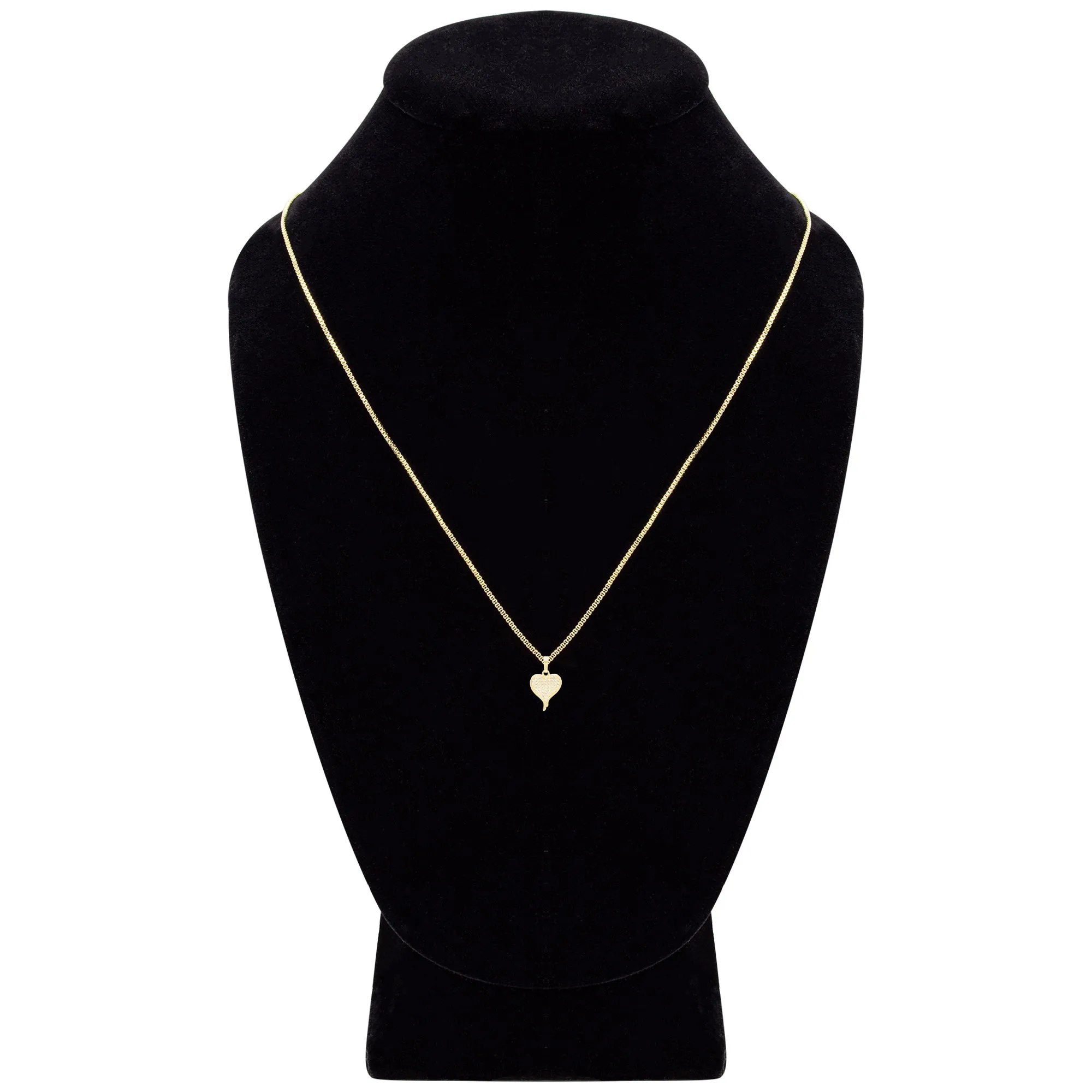 Cubic Zirconia 14K Gold Filled Heart Drip Pendant Necklace Set