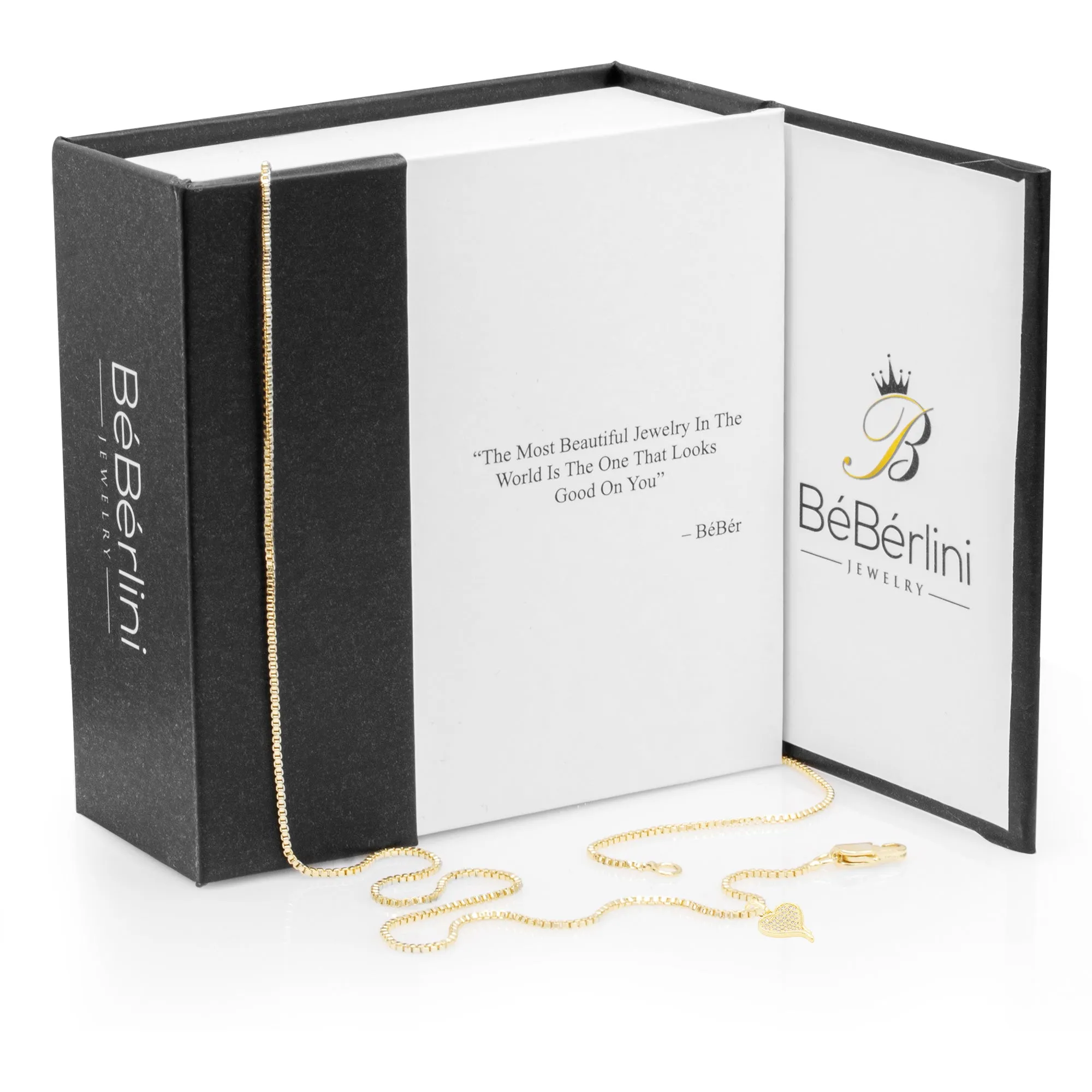 Cubic Zirconia 14K Gold Filled Heart Drip Pendant Necklace Set