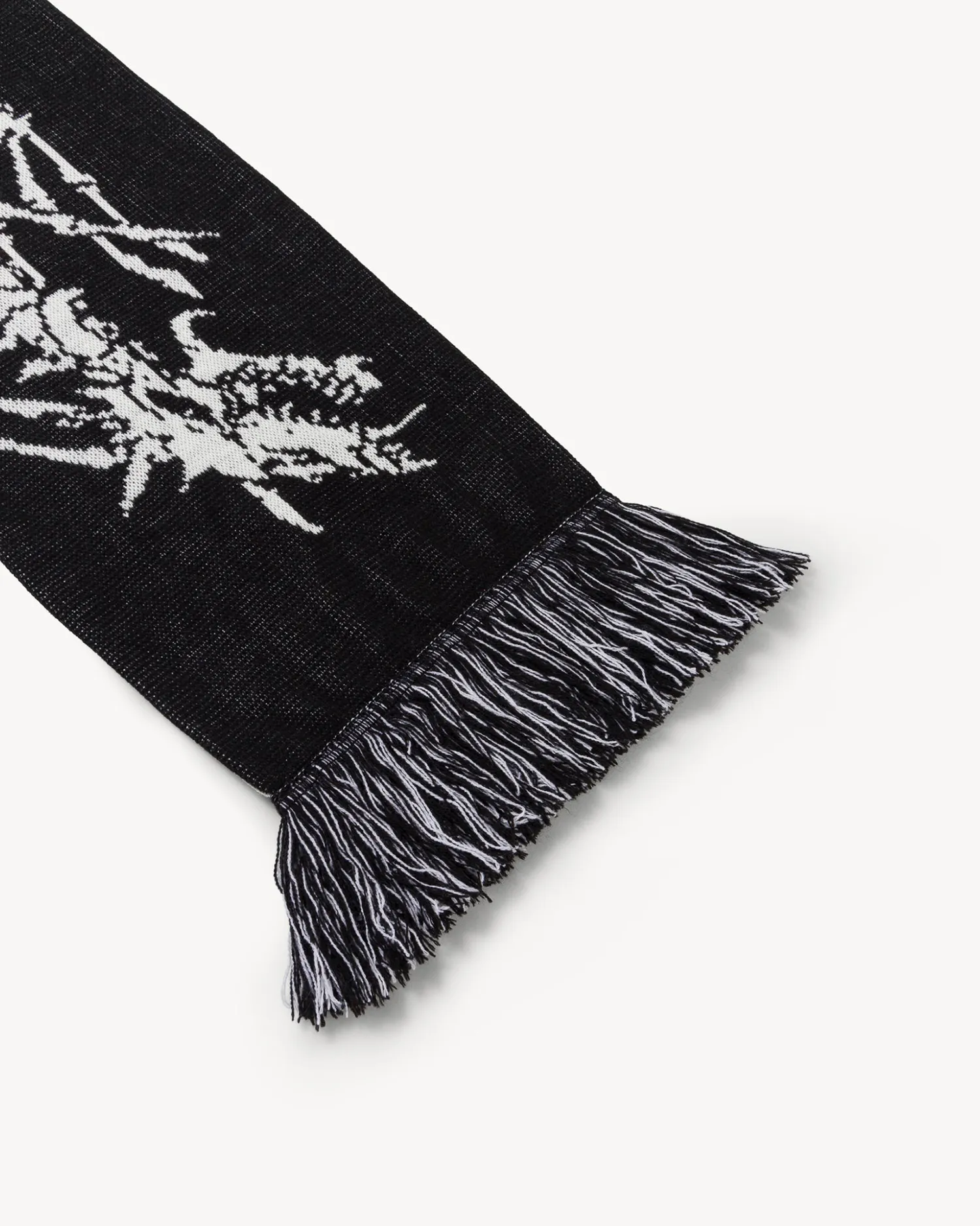 Dragon Skeleton Scarf - Black / White