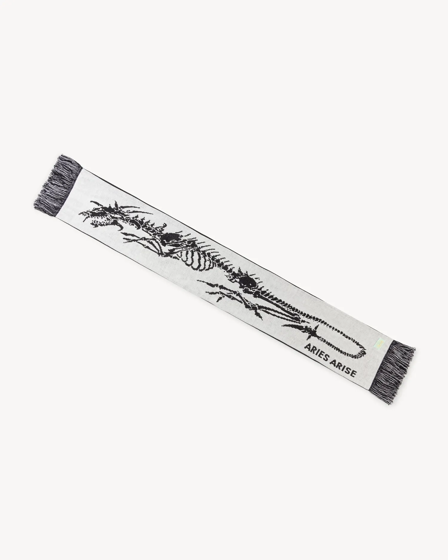 Dragon Skeleton Scarf - Black / White