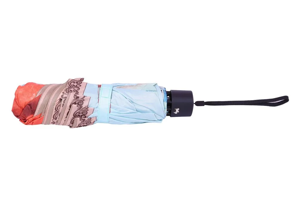FabSeasons Green Floral Digital Printed 3 Fold Fancy Manual Umbrella