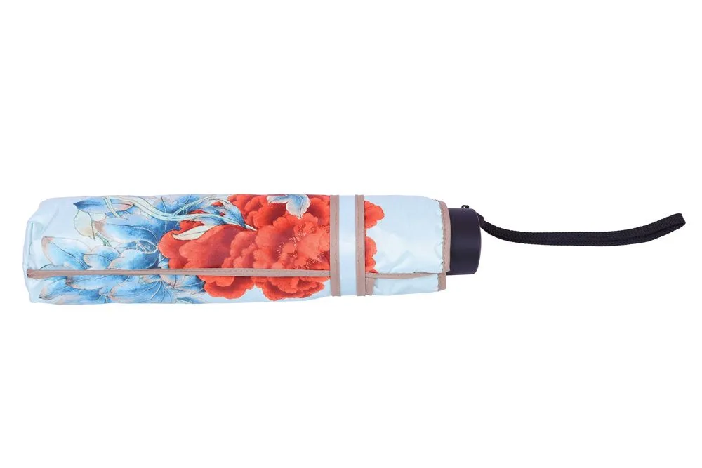FabSeasons Green Floral Digital Printed 3 Fold Fancy Manual Umbrella