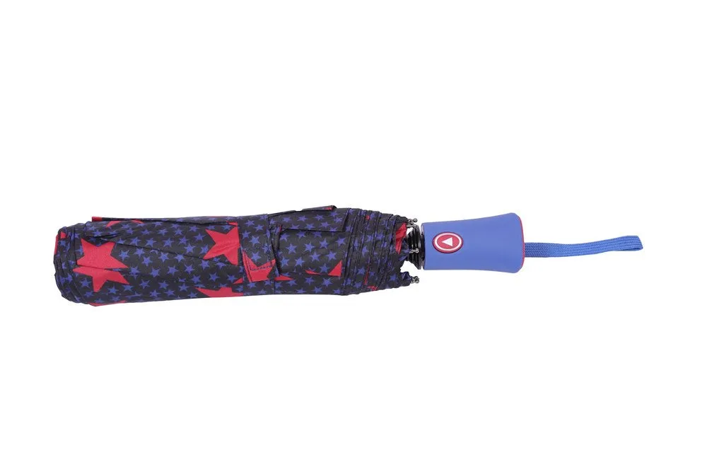 FabSeasons Red Star Digital Printed Semi Automatic 3 fold Umbrella