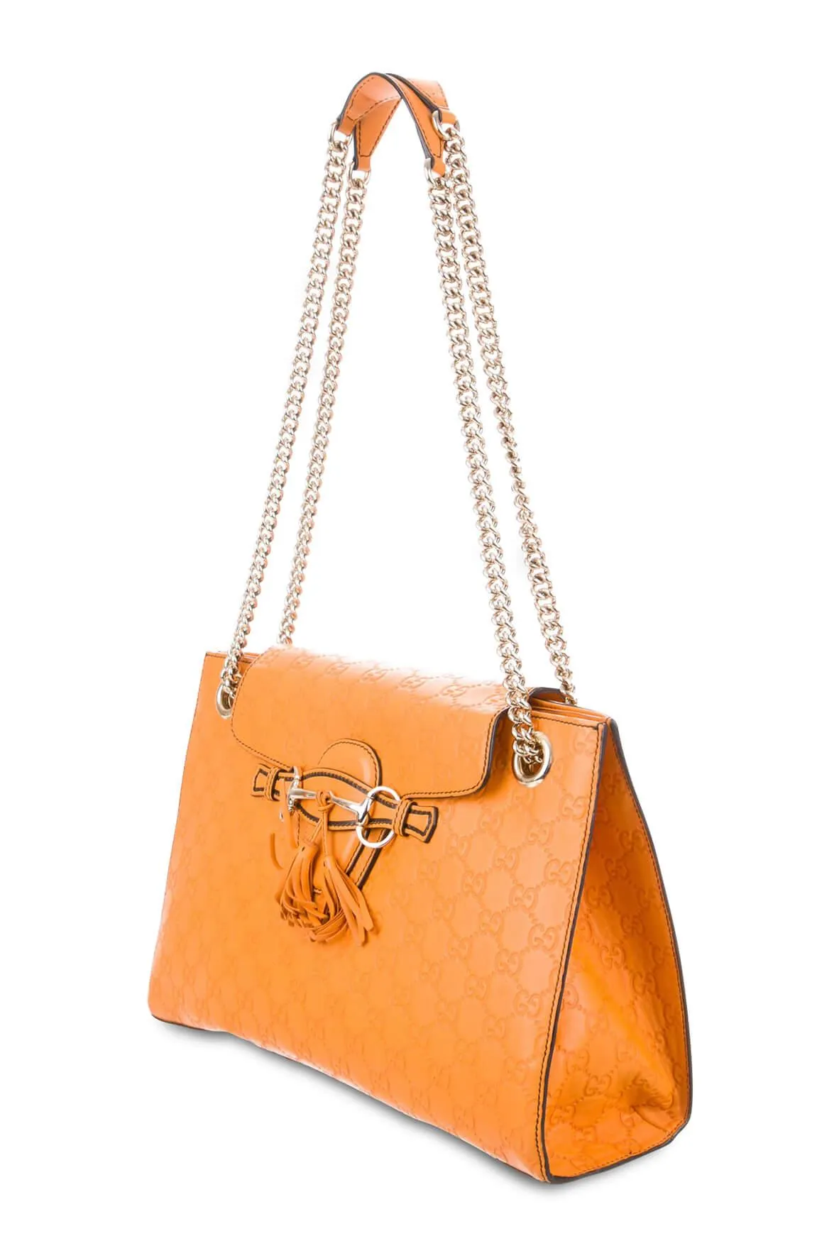 Guccissima Large Emily Chain Shoulder Bag Amber