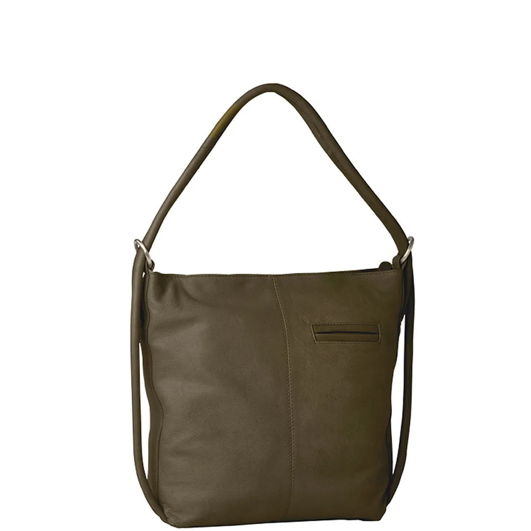 INDIANA LEATHER CONVERTIBLE HANDBAG BACKPACK
