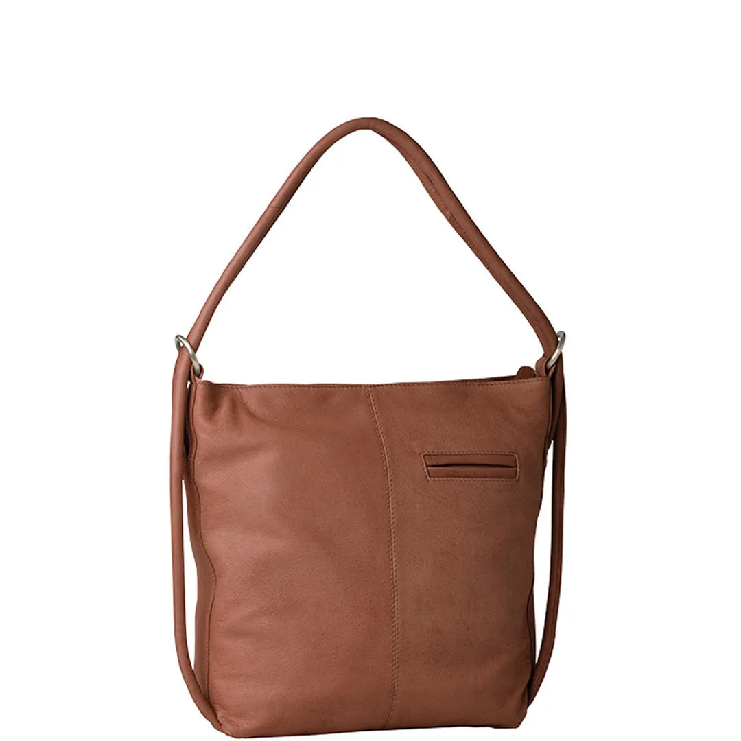 INDIANA LEATHER CONVERTIBLE HANDBAG BACKPACK