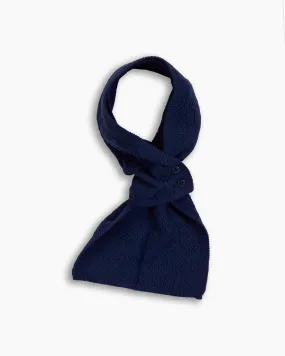 Ink Blue Merino Wool Mini Scarf