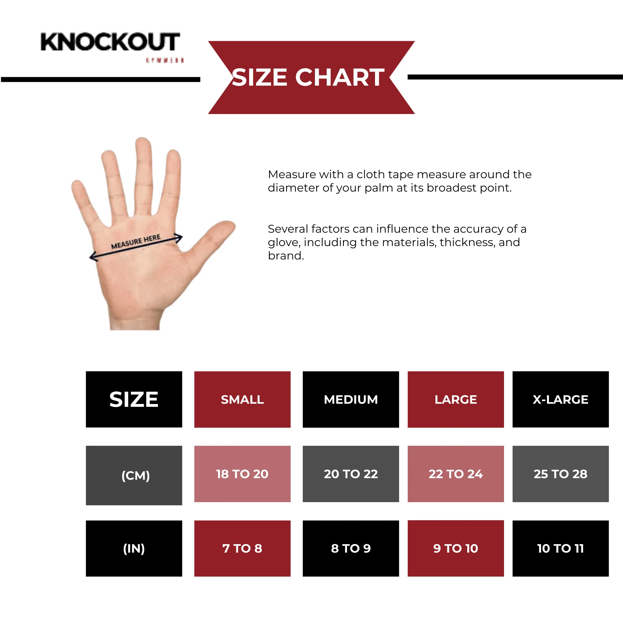 Knockout FlexFit Performance Gym Gloves