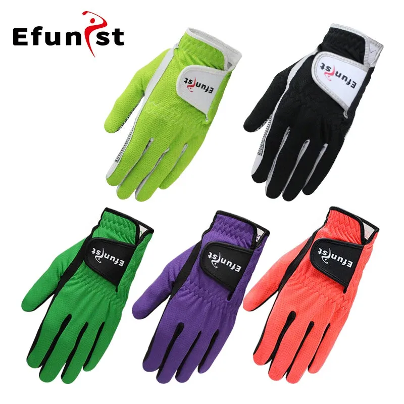Pack 1 Pcs/Pair Efunist Golf Glove Men Left Hand Breathable Green 3D Performance Mesh Micro Fiber Non-slip Golf Gloves Mens Man