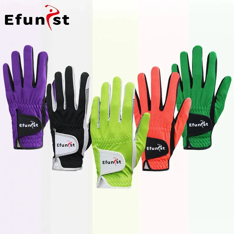 Pack 1 Pcs/Pair Efunist Golf Glove Men Left Hand Breathable Green 3D Performance Mesh Micro Fiber Non-slip Golf Gloves Mens Man