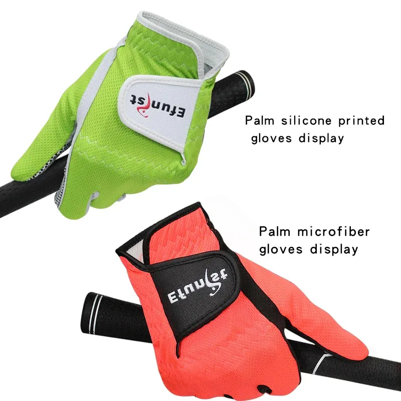Pack 1 Pcs/Pair Efunist Golf Glove Men Left Hand Breathable Green 3D Performance Mesh Micro Fiber Non-slip Golf Gloves Mens Man