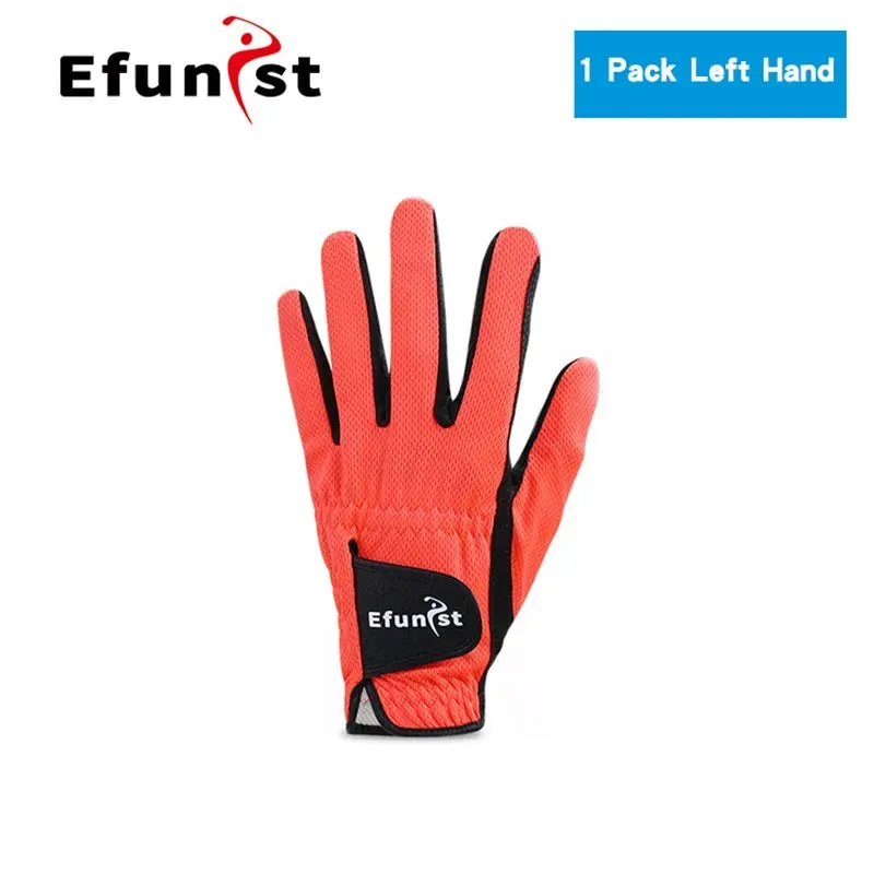 Pack 1 Pcs/Pair Efunist Golf Glove Men Left Hand Breathable Green 3D Performance Mesh Micro Fiber Non-slip Golf Gloves Mens Man