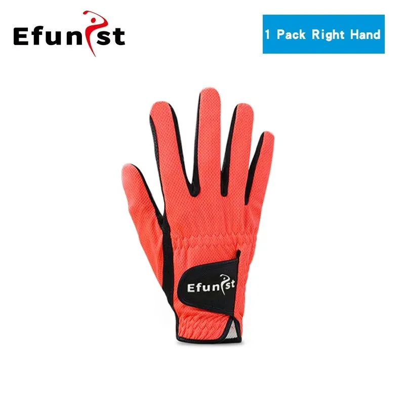 Pack 1 Pcs/Pair Efunist Golf Glove Men Left Hand Breathable Green 3D Performance Mesh Micro Fiber Non-slip Golf Gloves Mens Man