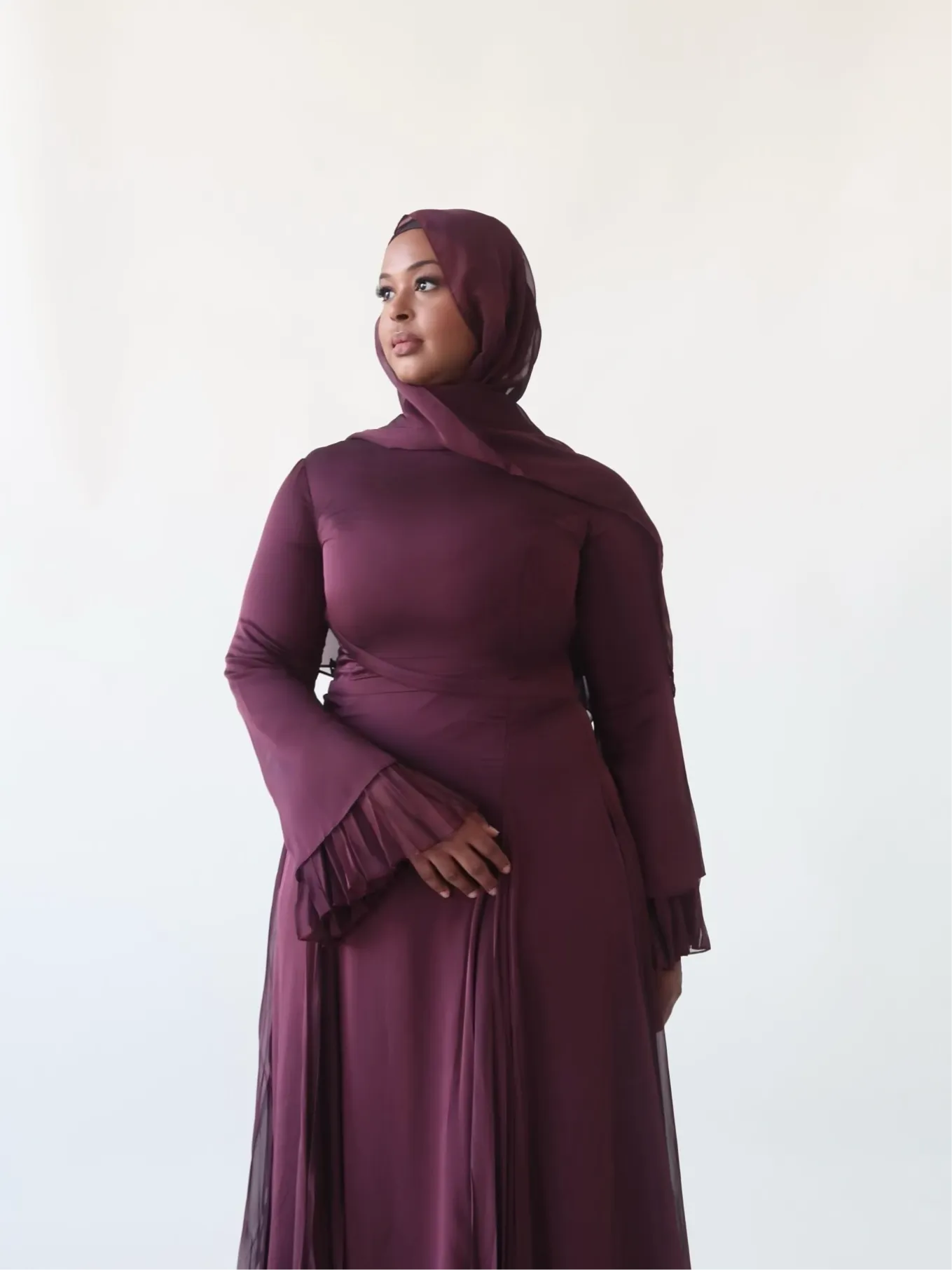 Plum Shimmering Scarf