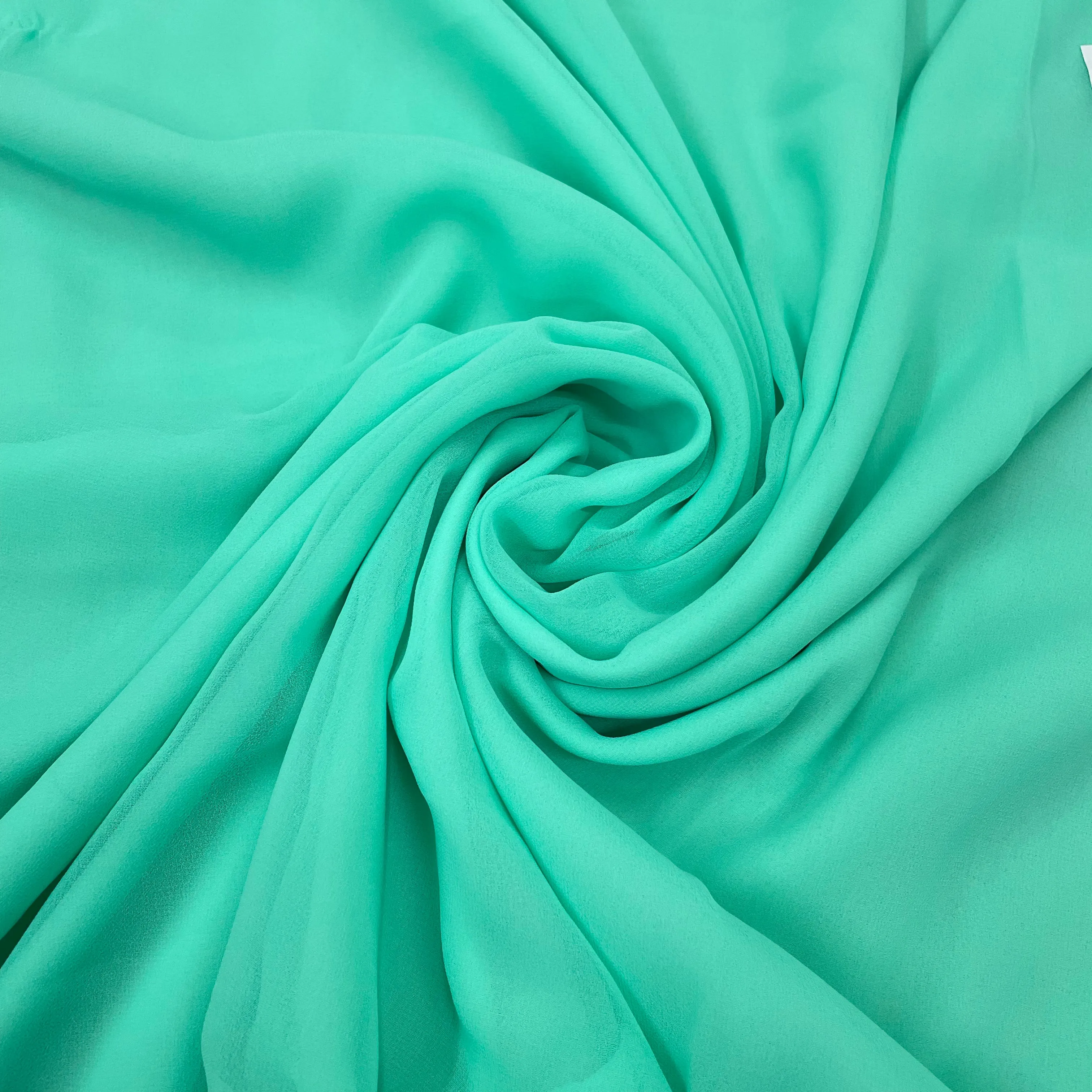Sea Green Solid Georgette Fabric