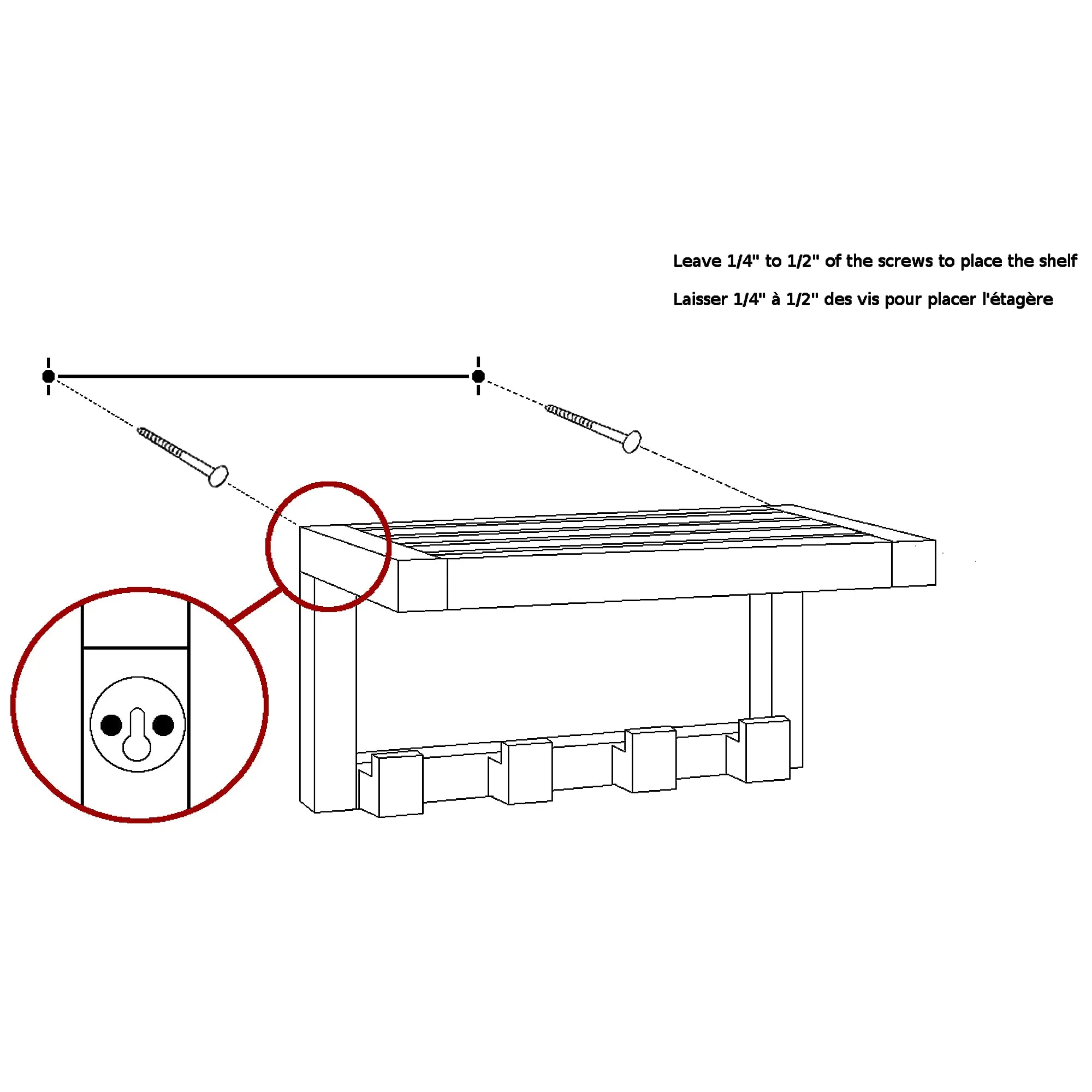 Teak Wall Shelf with 4 hooks
