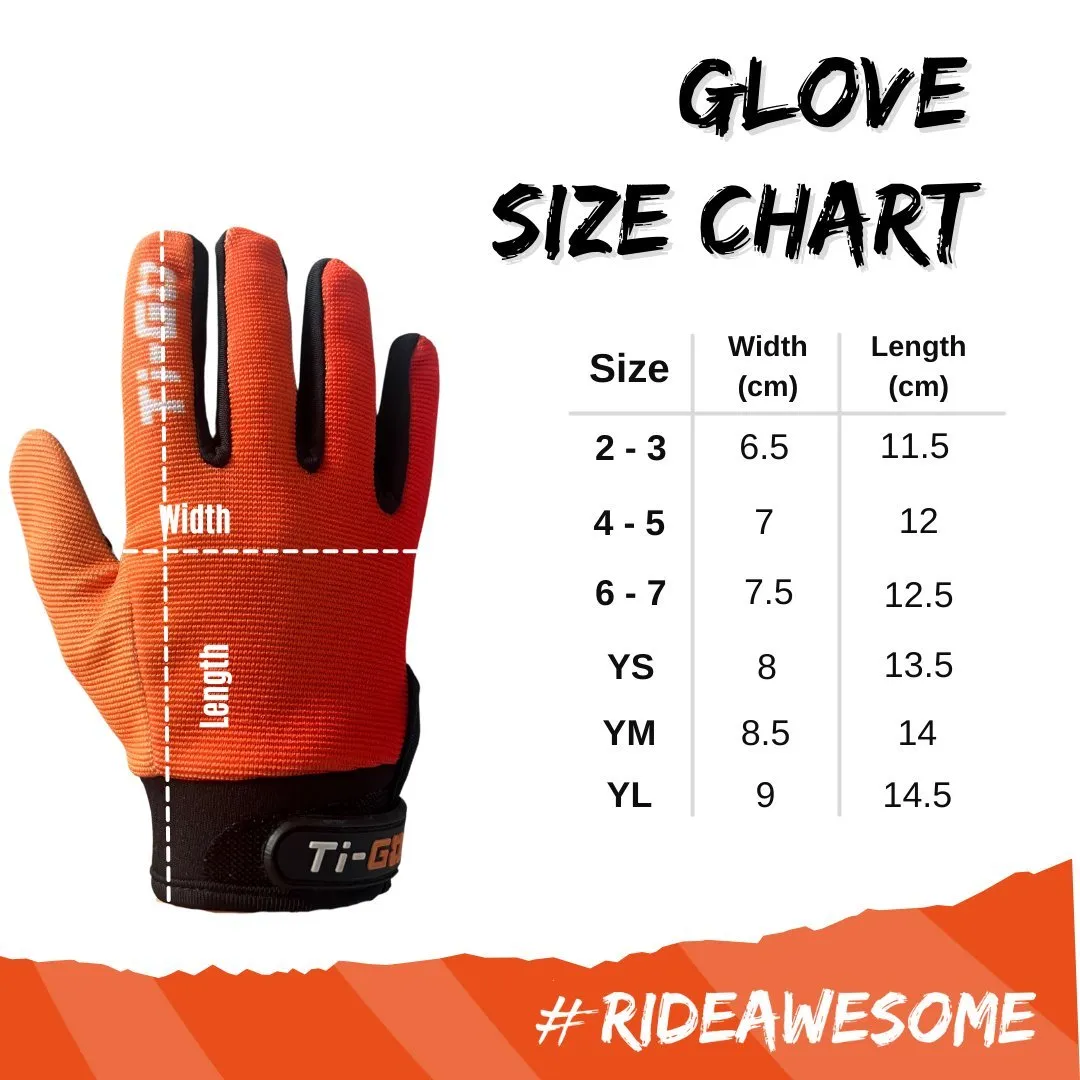 Ti-GO Tech Kids Bike Gloves