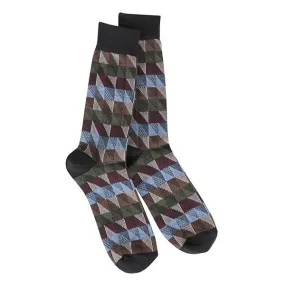 Transit Black Spiral Socks (Men's)