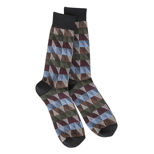 Transit Black Spiral Socks (Men's)