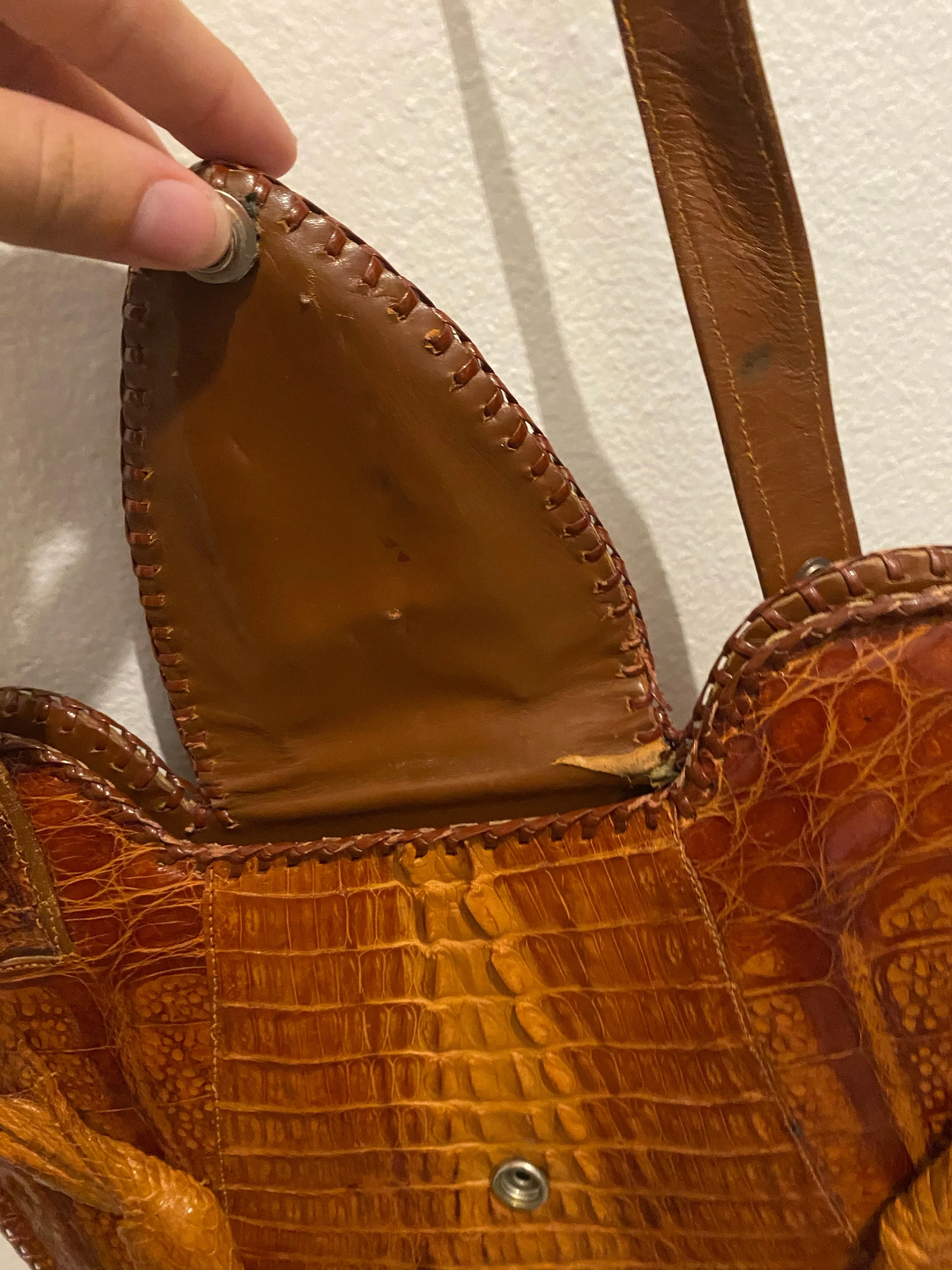 Vintage Authentic 1940’s Alligator Purse